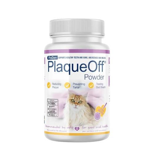 PlaqueOff® Dental Powder for Cats (40g) – Natural Kelp Supplement for Plaque, Tartar & Bad Breath
